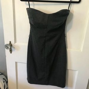 Strapless grey banana republic dress